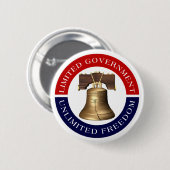 Begrenzte Regierung - Knopf Button (Vorne & Hinten)