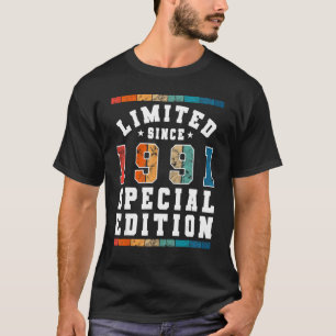 Begrenzte Sonderausgabe Vintag Seit Geboren 1991 T-Shirt
