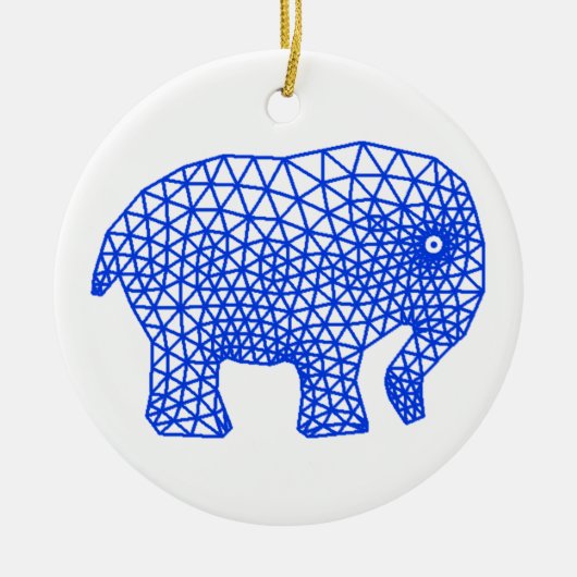 Begrenzter Elefant Keramikornament (Vorne)