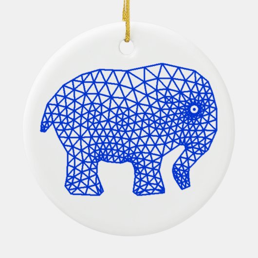 Begrenzter Elefant Keramikornament (Hinten)