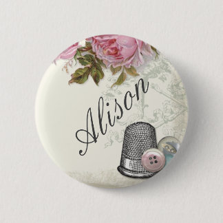 Begriffe ELFENBEIN nähend, nennen Sie Abzeichen Button