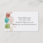 Begriffe zum Nähen von Aquarellfarben - nahtlose V Visitenkarte (Rückseite)