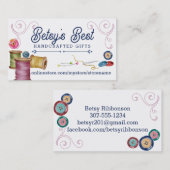 Begriffe zum Nähen von Aquarellfarben - nahtlose V Visitenkarte (Vorne/Hinten)