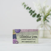 Begriffs-Knopfnäherin des Shabby Chic nähende Visitenkarte (Stehend Vorderseite)