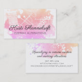 Begriffs-Näherin-Visitenkarte des Aquarells Visitenkarte (Vorne/Hinten)