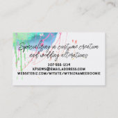 Begriffs-Näherin-Visitenkarte des Aquarells Visitenkarte (Rückseite)