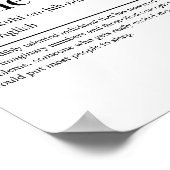 Begriffsbestimmung "Elektrotechnik" Poster (Ecke)