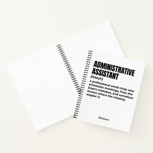 Begriffsbestimmung für "Funny Administrative Assis Notizblock (Innenseite)