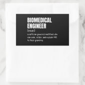 Begriffsbestimmung für "Funny Biomedical Engineer" Rechteckiger Aufkleber (Tasche)