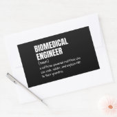 Begriffsbestimmung für "Funny Biomedical Engineer" Rechteckiger Aufkleber (Umschlag)
