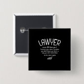 Begriffsbestimmung für "Funny Lawyer" Button (Vorne & Hinten)