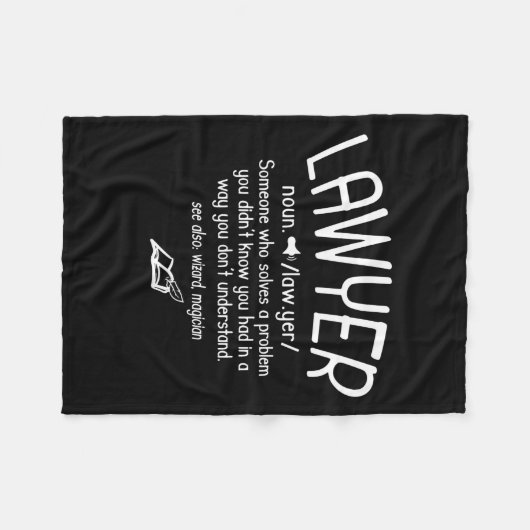 Begriffsbestimmung für "Funny Lawyer" Fleecedecke (Vorderseite (Horizontal))