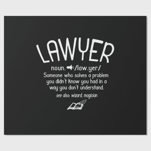 Begriffsbestimmung für "Funny Lawyer" Geschenkpapier (Flach)