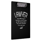 Begriffsbestimmung für "Funny Lawyer" Klemmbrett (Rechts)