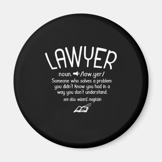 Begriffsbestimmung für "Funny Lawyer" Magnet (Vorne)