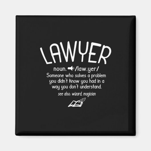 Begriffsbestimmung für "Funny Lawyer" Magnet (Vorne)