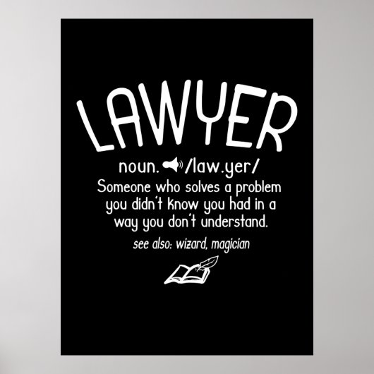 Begriffsbestimmung für "Funny Lawyer" Poster (Vorne)