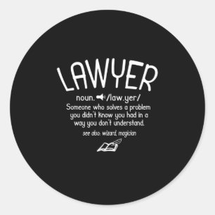 Begriffsbestimmung für "Funny Lawyer" Runder Aufkleber