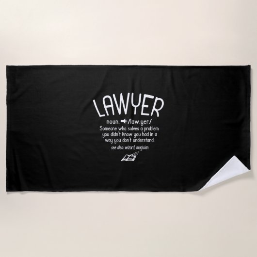 Begriffsbestimmung für "Funny Lawyer" Strandtuch (Vorderseite)