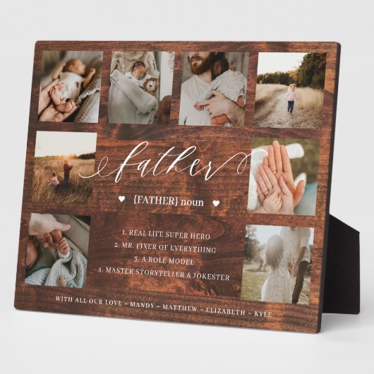 Begriffsbestimmung für Holzfotocollage im Vaterwör Fotoplatte (Seite)