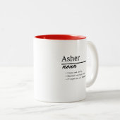 Begriffsbestimmung für junge, personalisierte Name Zweifarbige Tasse (VorderseiteRechts)