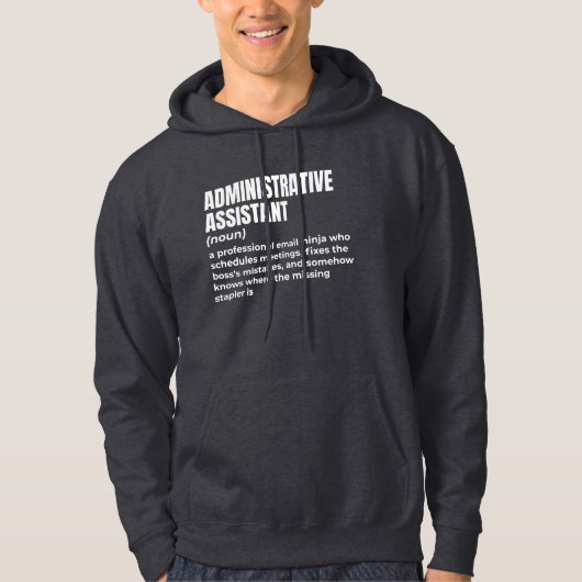 Begriffsbestimmung für lustige Verwaltungsassisten Hoodie (Vorderseite)