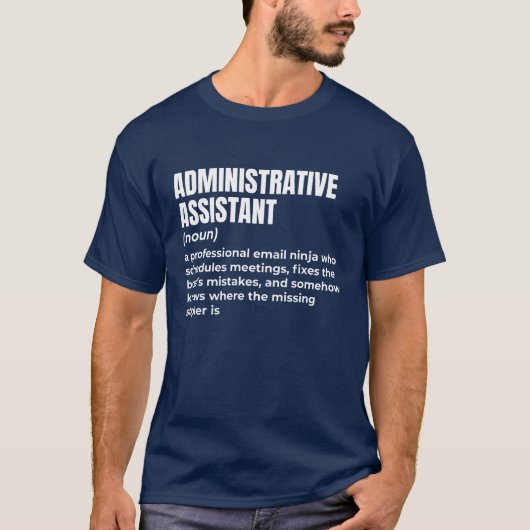 Begriffsbestimmung für lustige Verwaltungsassisten T-Shirt (Vorderseite)