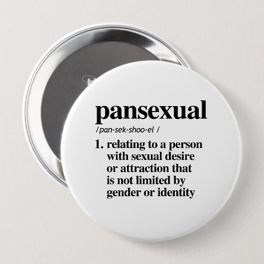 Begriffsbestimmung für "Pansexual" - definierte LG Button (Vorne & Hinten)