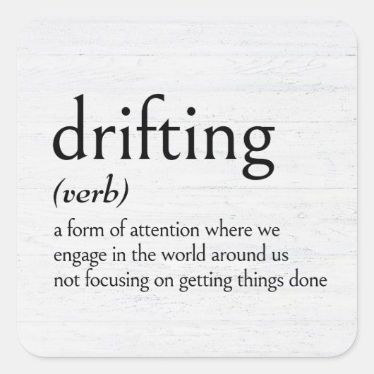 Begriffsbestimmung für TREIBUNG Quadratischer Aufkleber (Vorderseite)