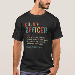 Begriffsbestimmung für Vintage Polizeibeamte T-Shirt