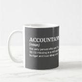 Begriffsbestimmung für "Witty Accounting" - ideale Kaffeetasse (Links)