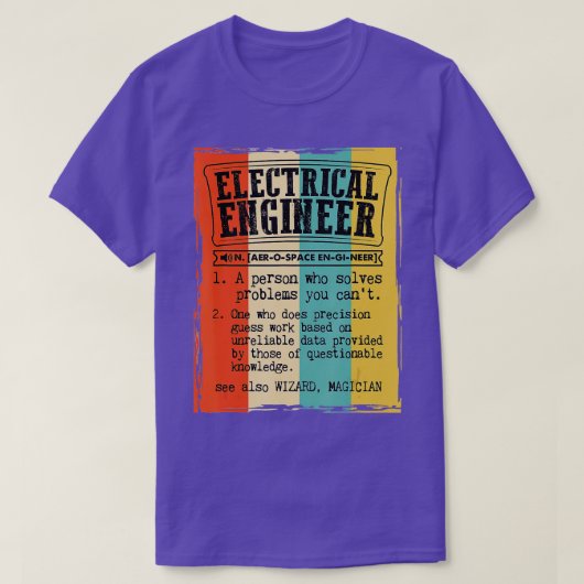 Begriffsbestimmung für Wörterbuch des Elektroingen T-Shirt (Design vorne)
