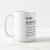 Begriffsbestimmung 👨  👧  👦 | Heartfelt Vater Kaffeetasse (Links)