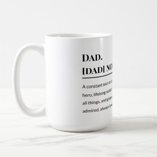Begriffsbestimmung 👨 ‍ 👧 ‍ 👦 | Heartfelt Vater Kaffeetasse (Links)