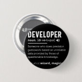 Begriffsbestimmung lustige Entwickler Button (Vorne & Hinten)