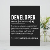 Begriffsbestimmung lustige Entwickler Save The Date (Stehend Vorderseite)