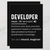 Begriffsbestimmung lustige Entwickler Save The Date (Vorne/Hinten)