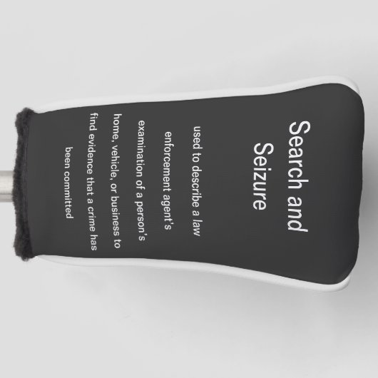 Begriffsbestimmungen Golf Headcover (Vorderseite)