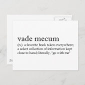 Begriffsbestimmungen: Vademekum Postkarte (Vorne/Hinten)