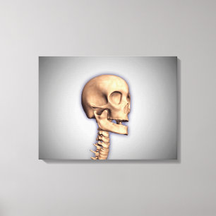 Begriffsbild menschlichen Schädels u. des Leinwanddruck