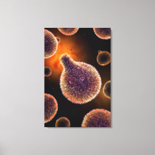 Begriffsbild von Plasmodium Malaria 4 verursachend Leinwanddruck