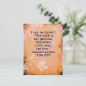 Begründung 3:24 Bible Memory Verse Card Postkarte (Stehend Vorderseite)