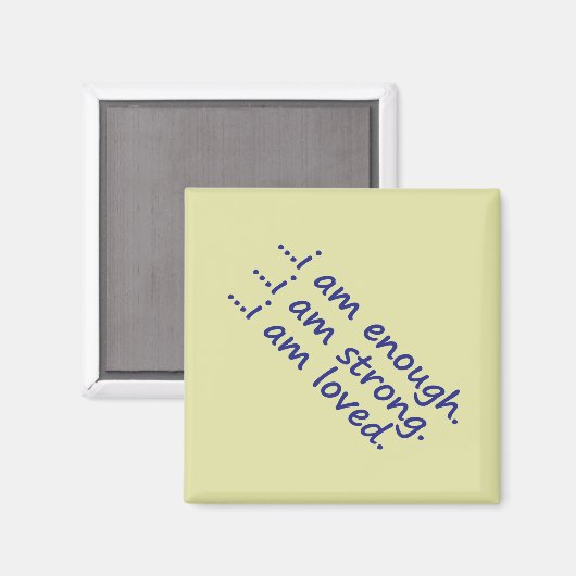 Begründung: Dk Blue Enough Strong Loved Topography Magnet (Vorderseite/Rückseite)