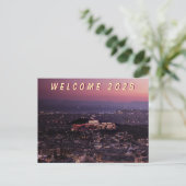 BEGRÜSSEN 2025 FEIERTAGSPOSTKARTE (Stehend Vorderseite)