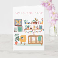 BEGRÜSSEN BABY Cute Nursery Gender Neutral Congrat