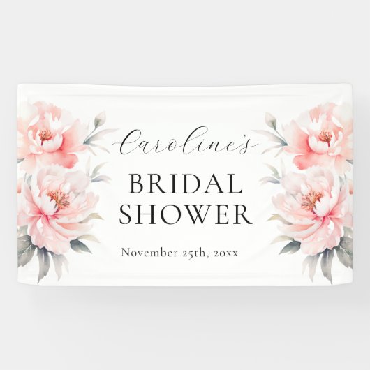 BEGRÜSSEN Bläsernbäume Rosa BRAUTPARTY Banner (Horizontal)