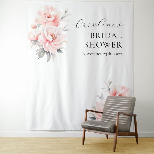 BEGRÜSSEN Bläsernbäume Rosa BRAUTPARTY Wandteppich (Beispiel)