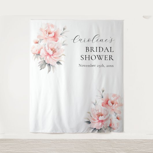 BEGRÜSSEN Bläsernbäume Rosa BRAUTPARTY Wandteppich (Vorderseite)