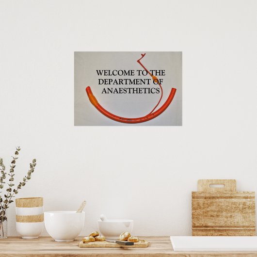 BEGRÜSSEN DIE ABTEILUNG ANESTHETIK POSTER (Küche)