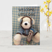 BEGRÜSSEN KLEINEN GLÜCKWUNSCH NEUE ELTERN KARTE (Gelbe Blume)